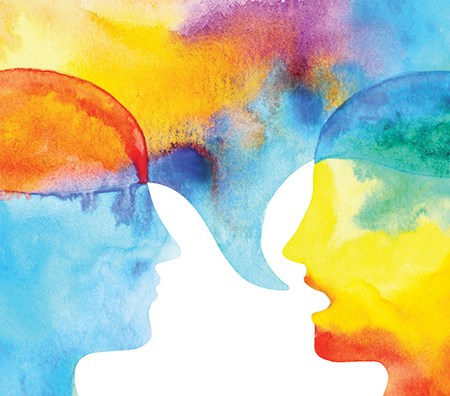 Disegno di due persone che parlano - Terapia Congnitivo-Comportamentale